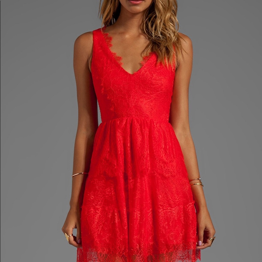 BCBG Max Azria Willa Dress in Bright Poppy